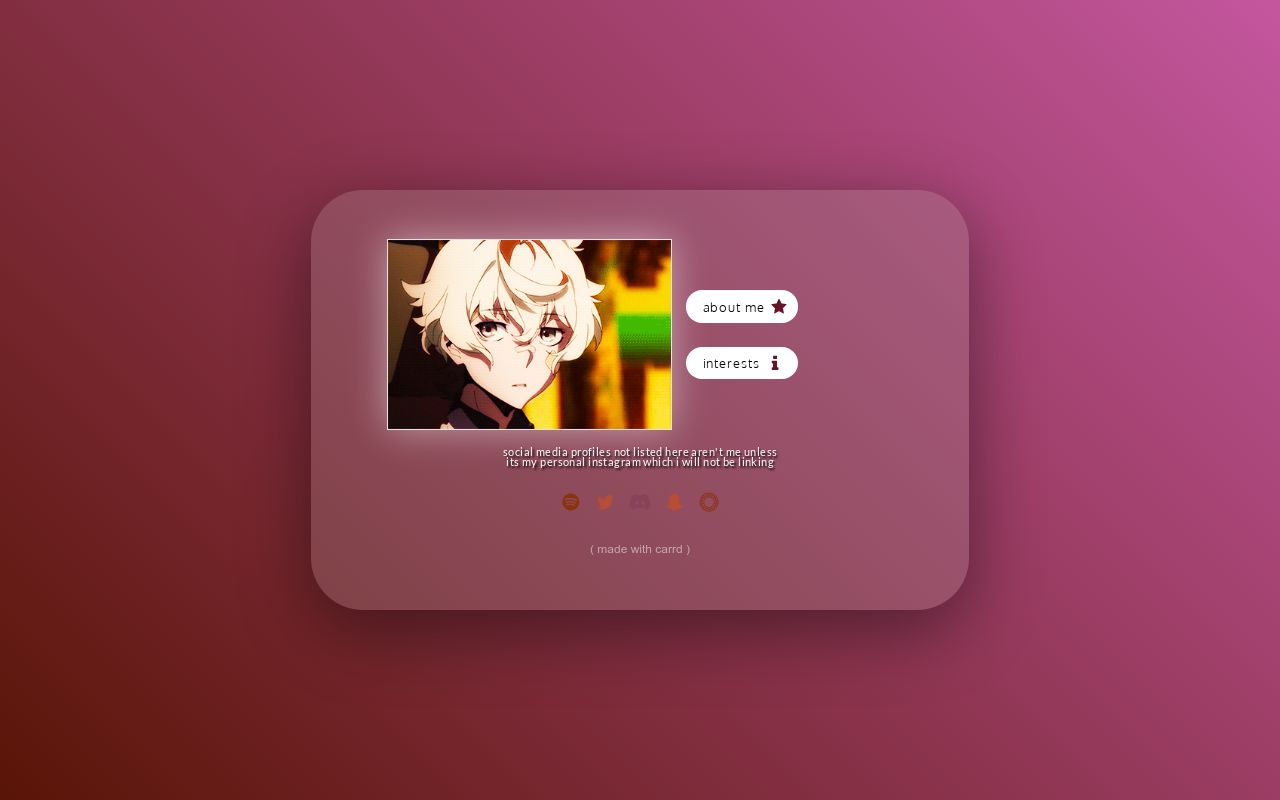 Carrd profile picture for @lacey